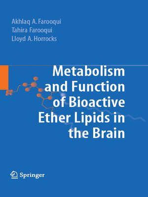 cover image of Metabolism and Functions of Bioactive Ether Lipids in the Brain